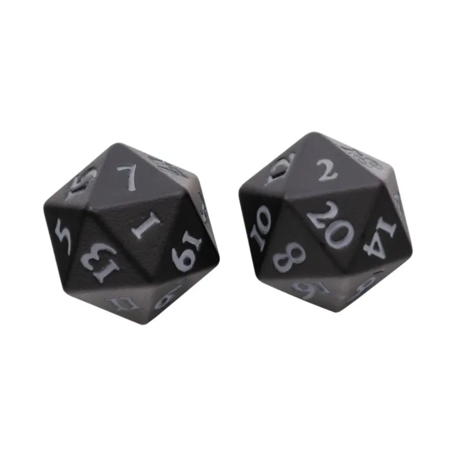 

d20 Яркий хэви-метал — черный (2), Dice (Ultra Pro)