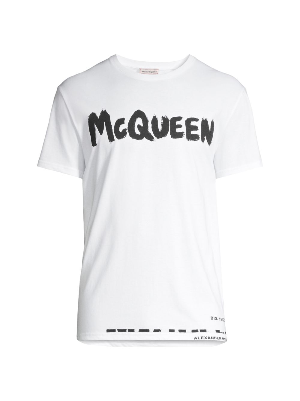 Хлопковая футболка с логотипом Alexander McQueen, белый