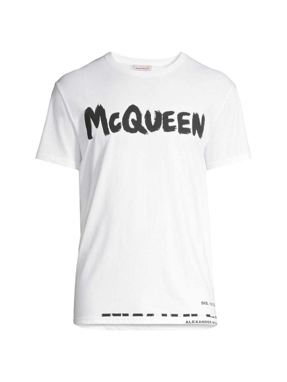 

Хлопковая футболка с логотипом Alexander McQueen, белый