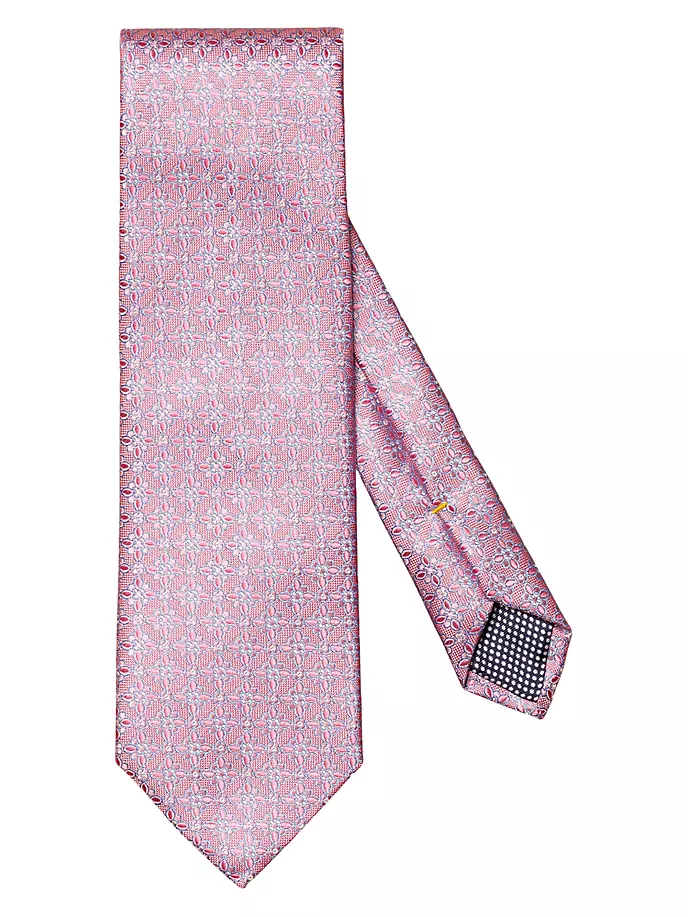 Шелковый галстук с цветочным принтом Eton, розовый