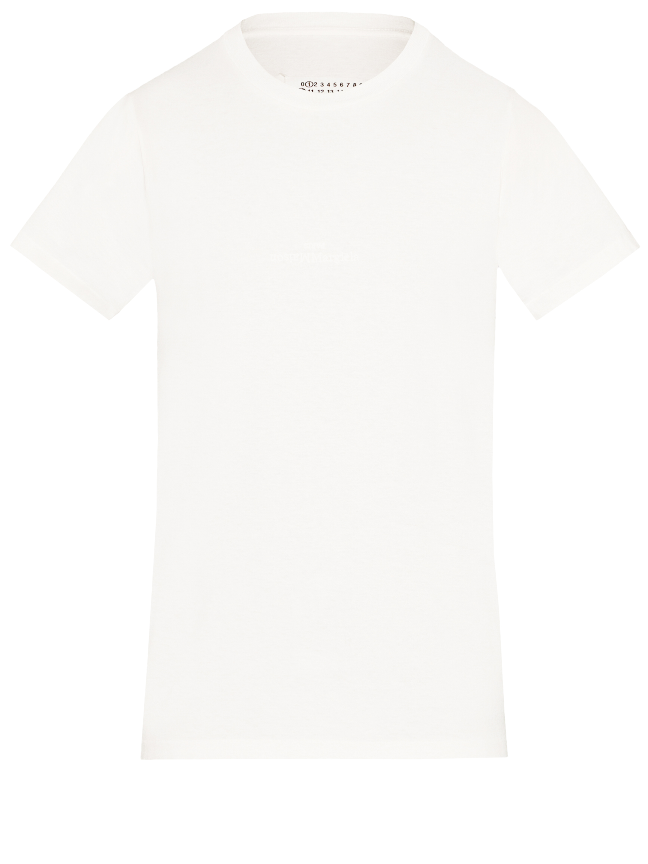 Футболка Maison Margiela Reverse logo, белый футболка из хлопкового джерси с короткими рукавами и вышитым логотипом fred perry розовый