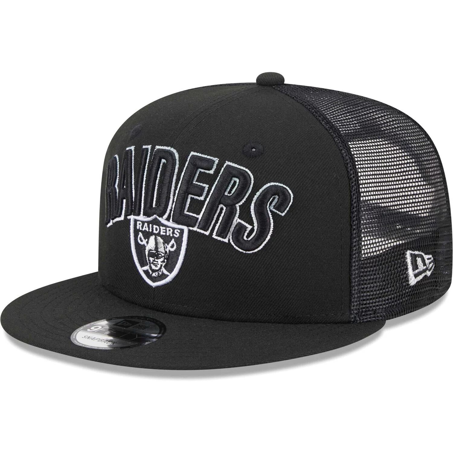 

Мужская черная кепка New Era Las Vegas Raiders Grade Trucker 9FIFTY Snapback
