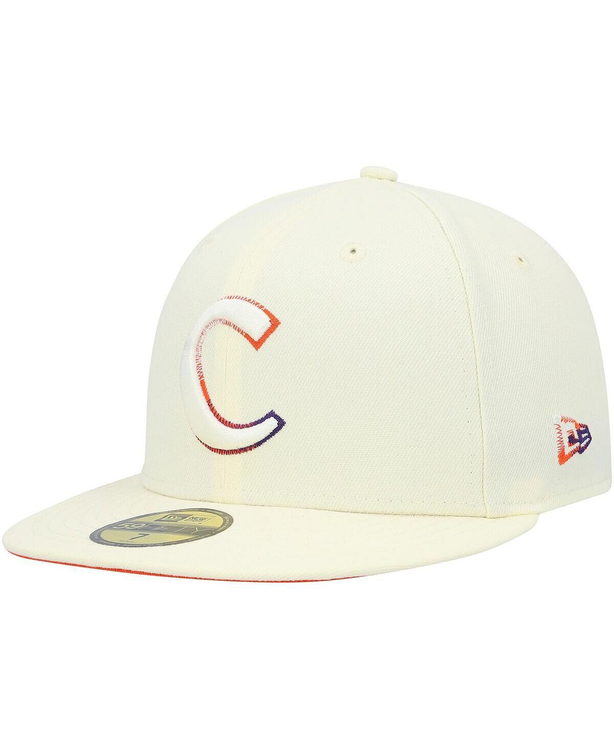 

Мужская белая шляпа приталенного цвета Clemson Tigers Chrome Color Dim 59FIFTY New Era