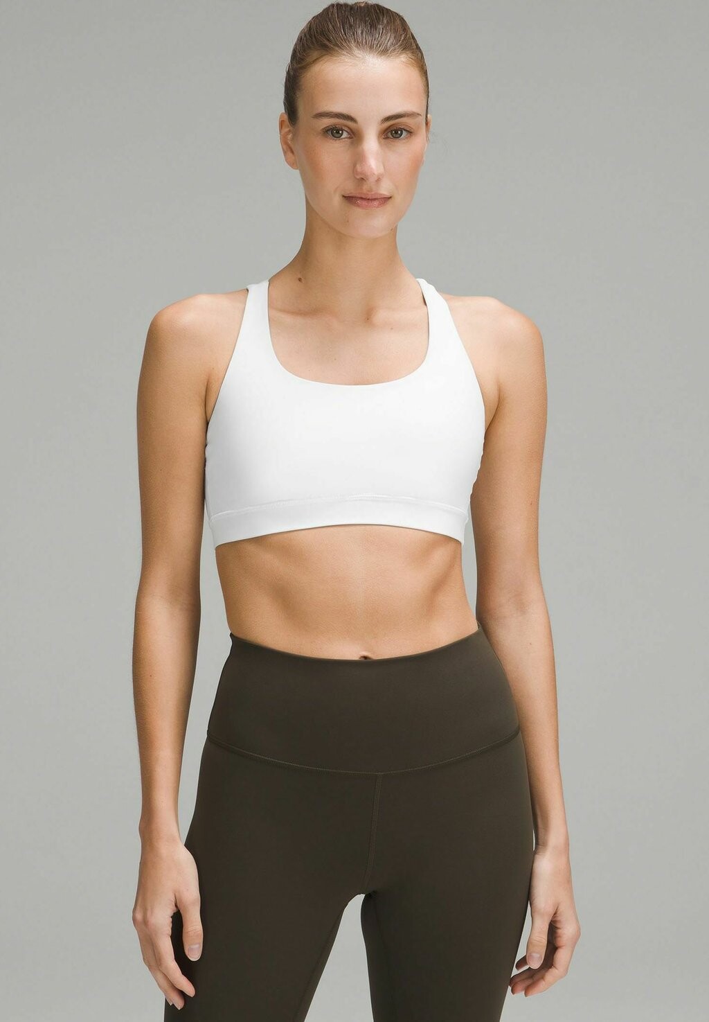 

Спортивный бюстгальтер со средней поддержкой Energy lululemon, белый