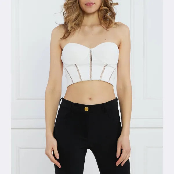 

Топ стандартного кроя Elisabetta Franchi, белый