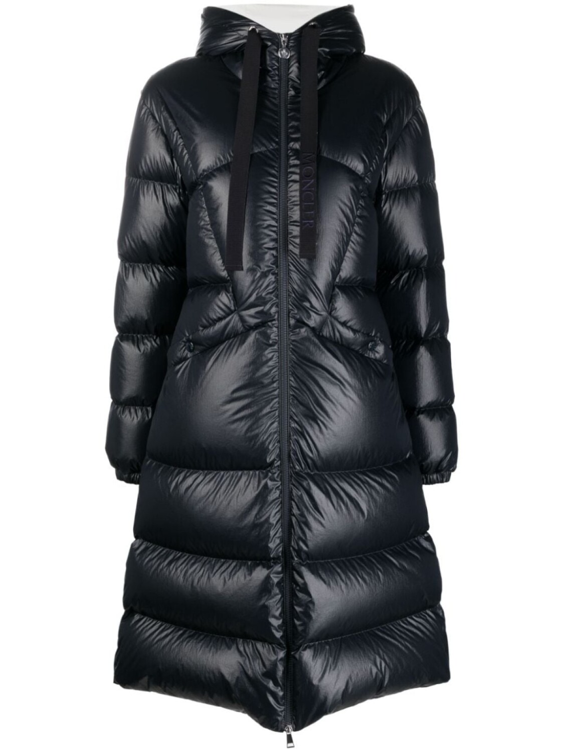 

Moncler пуховик Selenga длины миди, синий