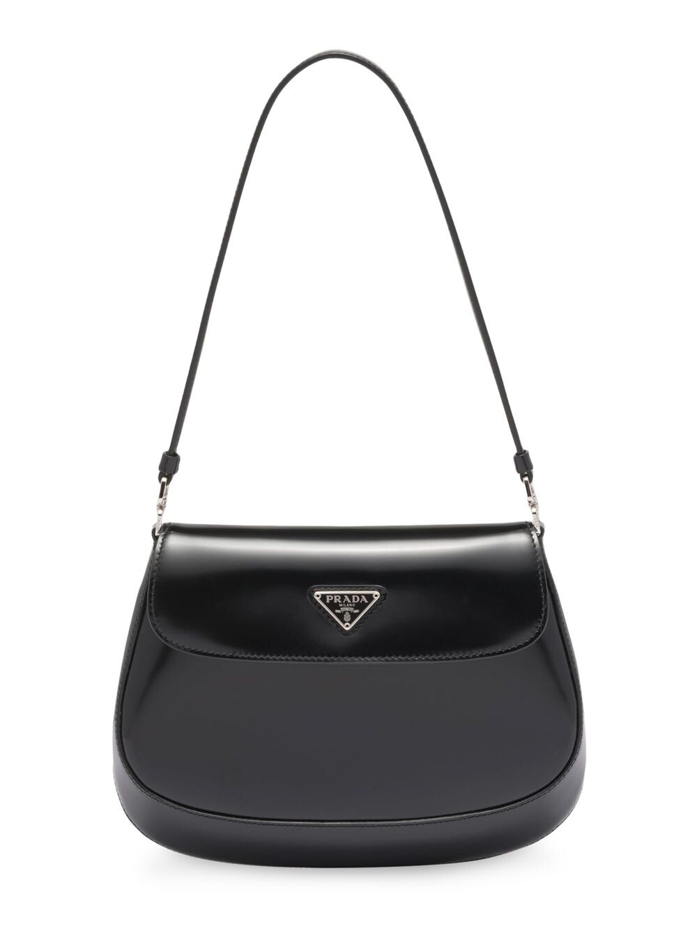 

Сумка Cleo из матовой кожи с клапаном Prada, черный