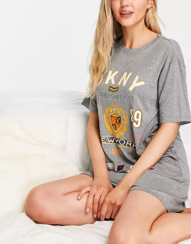 

Ночная рубашка из джерси средней длины с логотипом DKNY