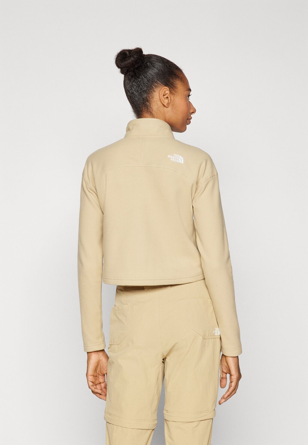 

Флисовый джемпер 100 GLACIER CROPPED ¼ ZIP The North Face, светло-коричневый