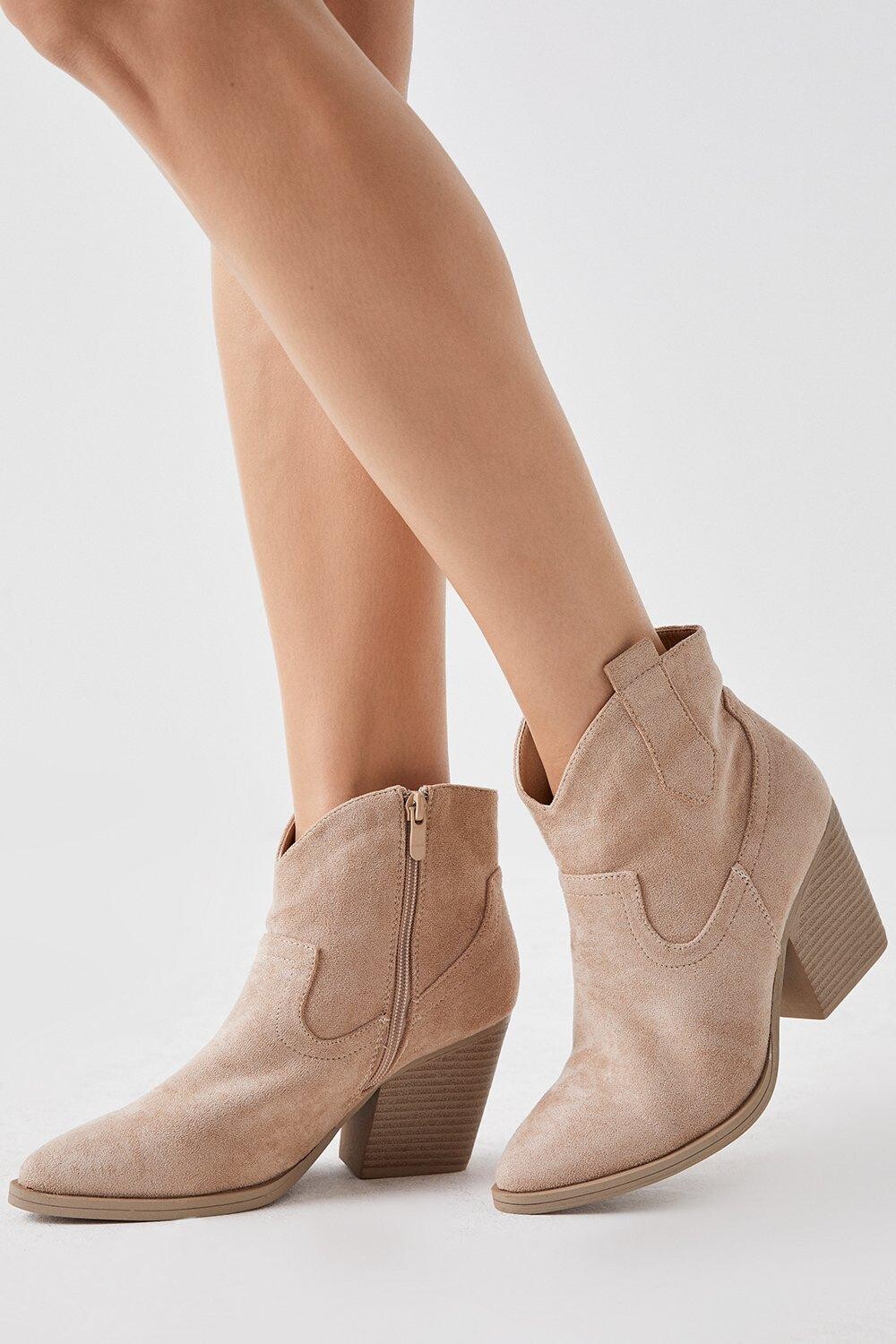 

Сапоги Abbie Low Western Dorothy Perkins, бежевый