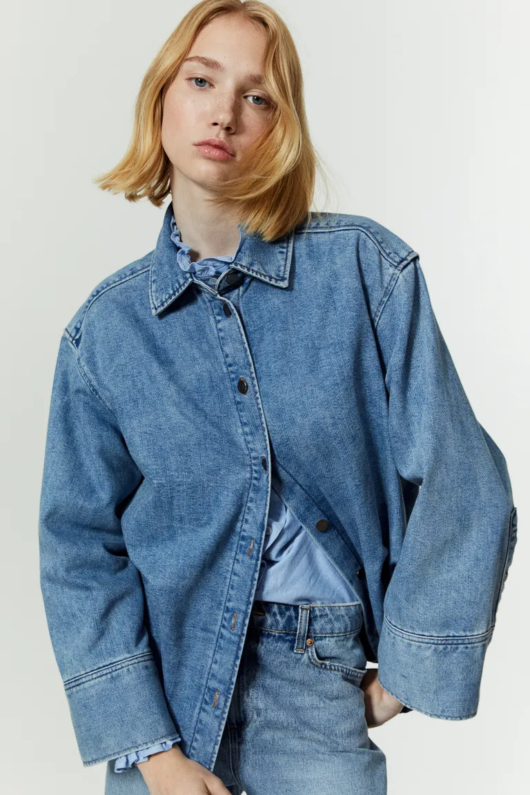 

Джинсовая рубашка H&M, синий