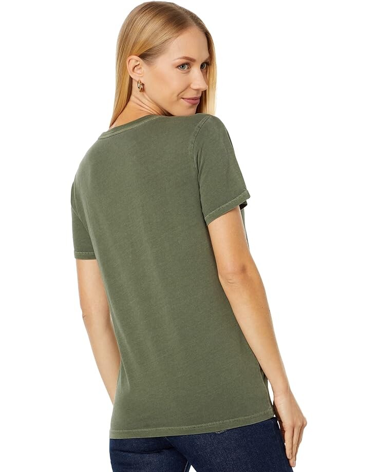 

Футболка Lucky Brand Amour Stencil Classic Crew Tee, цвет Winter Moss