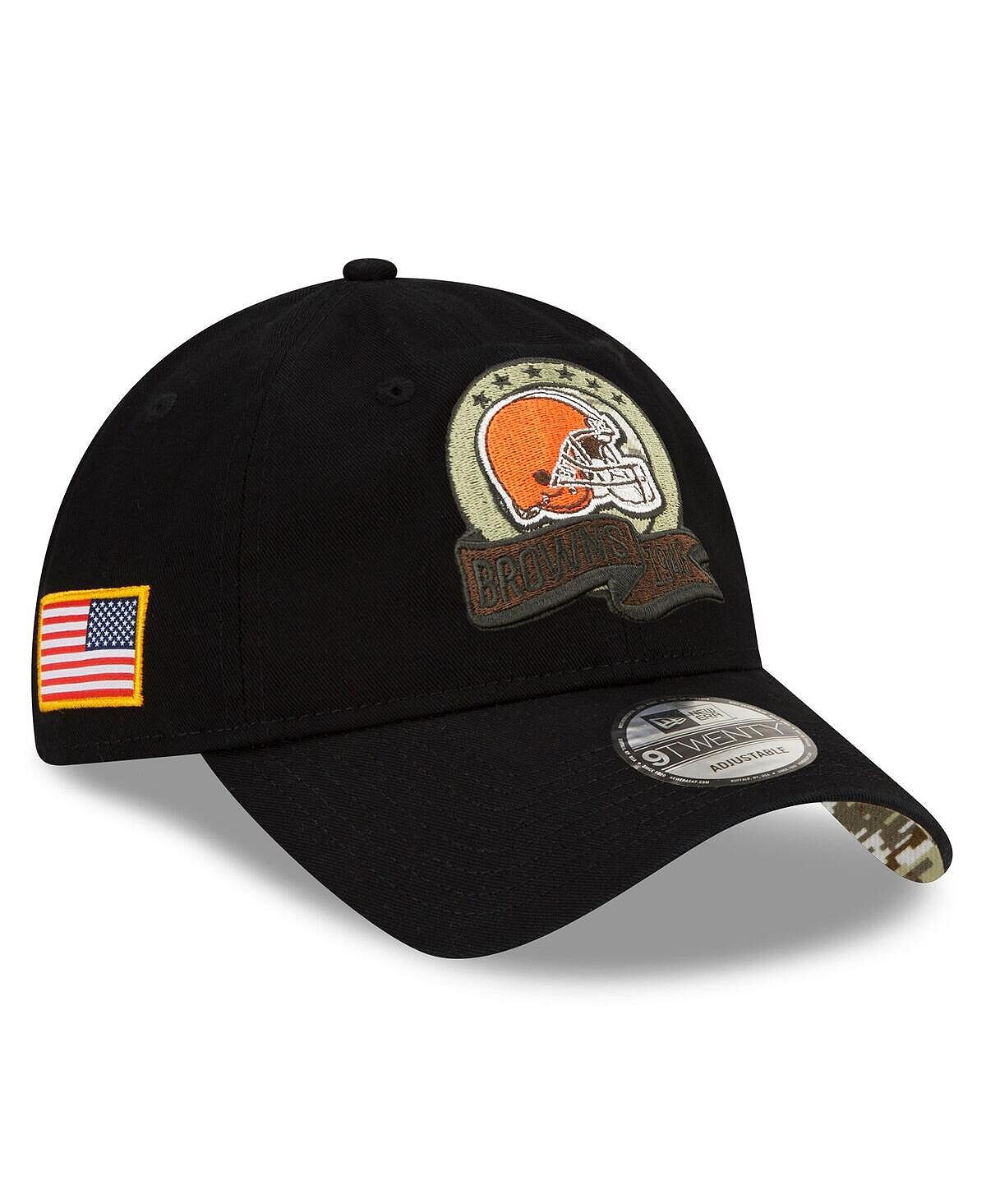 

Мужская черная регулируемая кепка Cleveland Browns 2022 Salute To Service 9TWENTY New Era