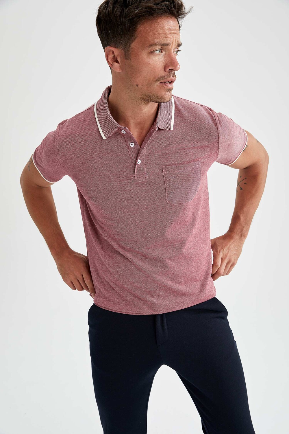 

Поло DeFacto REGULAR FIT, цвет Hell Bordeaux