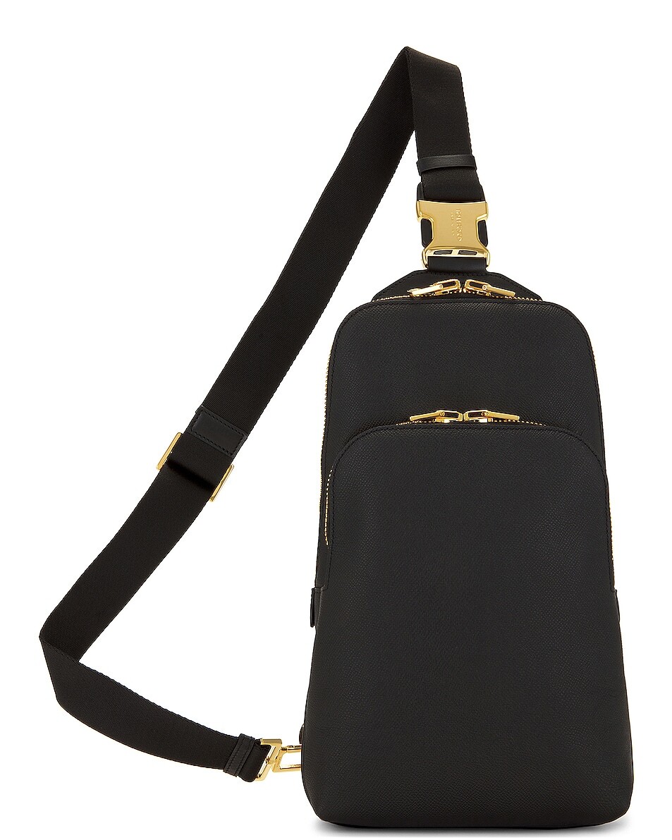 

Сумка кросс-боди Tom Ford Small Grain Calf Smooth Calf Leather Buckley Sling Backpack, черный