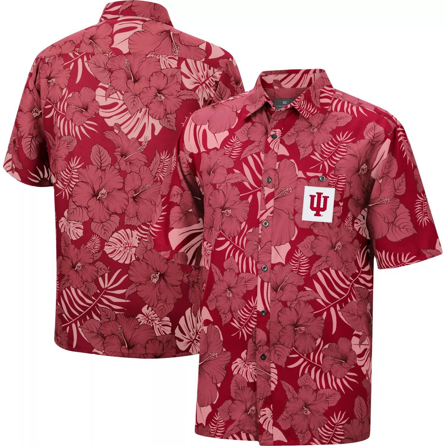 

Мужская рубашка на пуговицах Colosseum Crimson Indiana Hoosiers The Dude Camp