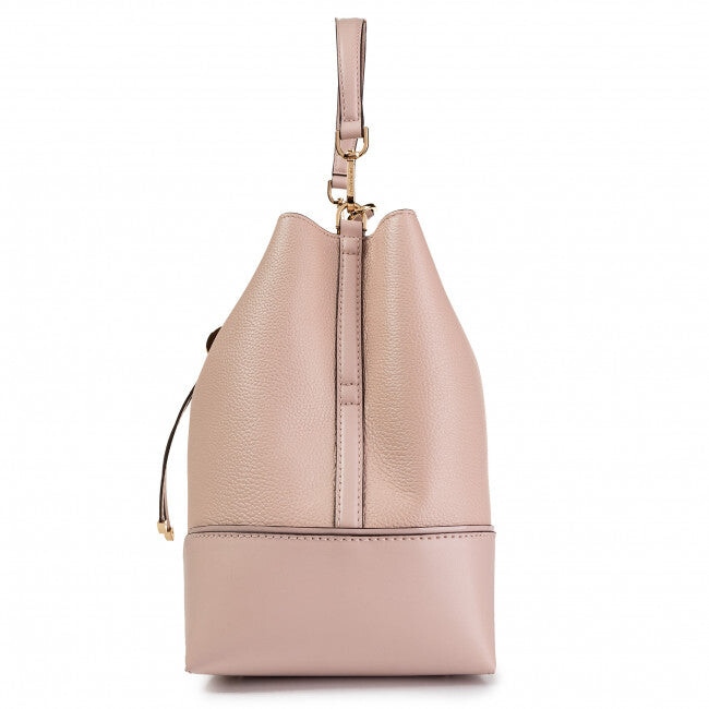 Michael Kors Mercer GalleryКожаная сумка-трансформер на ремне-ведре, цвет Soft Pink/Gold