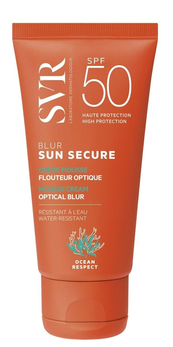 

SVR Sun Secure Blur SPF50+ защитный мусс для лица с фильтром, 50 ml