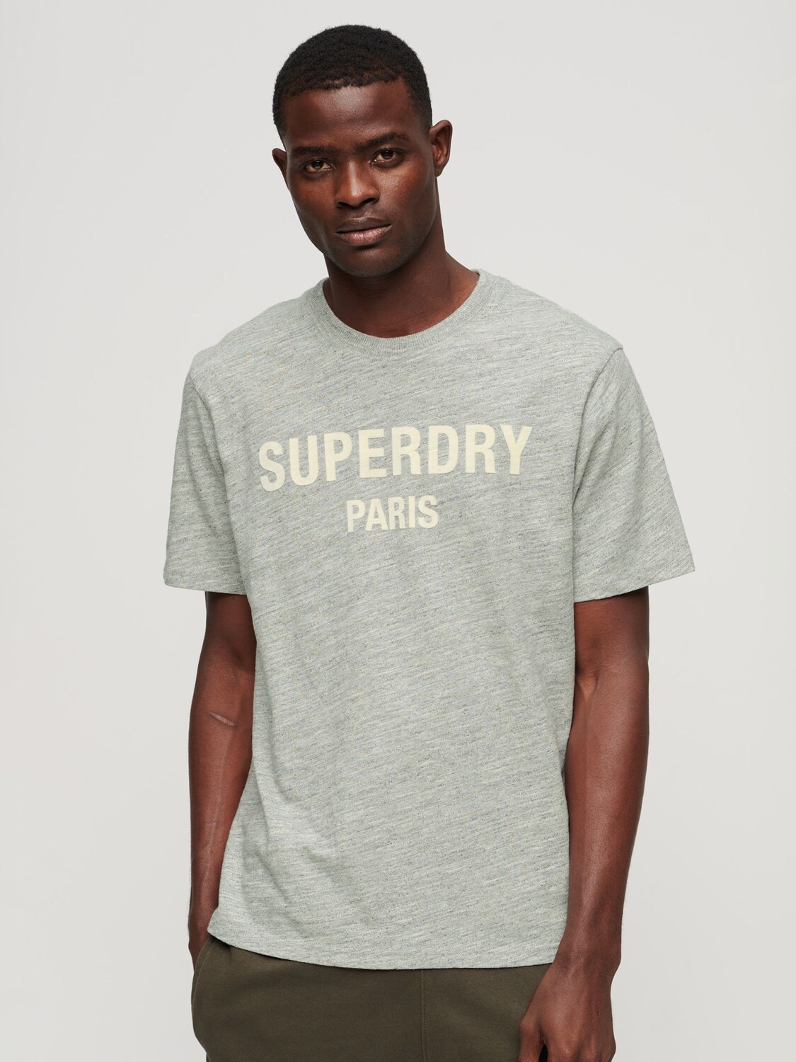 

Роскошная спортивная свободная футболка Superdry, атлетический серый меланж