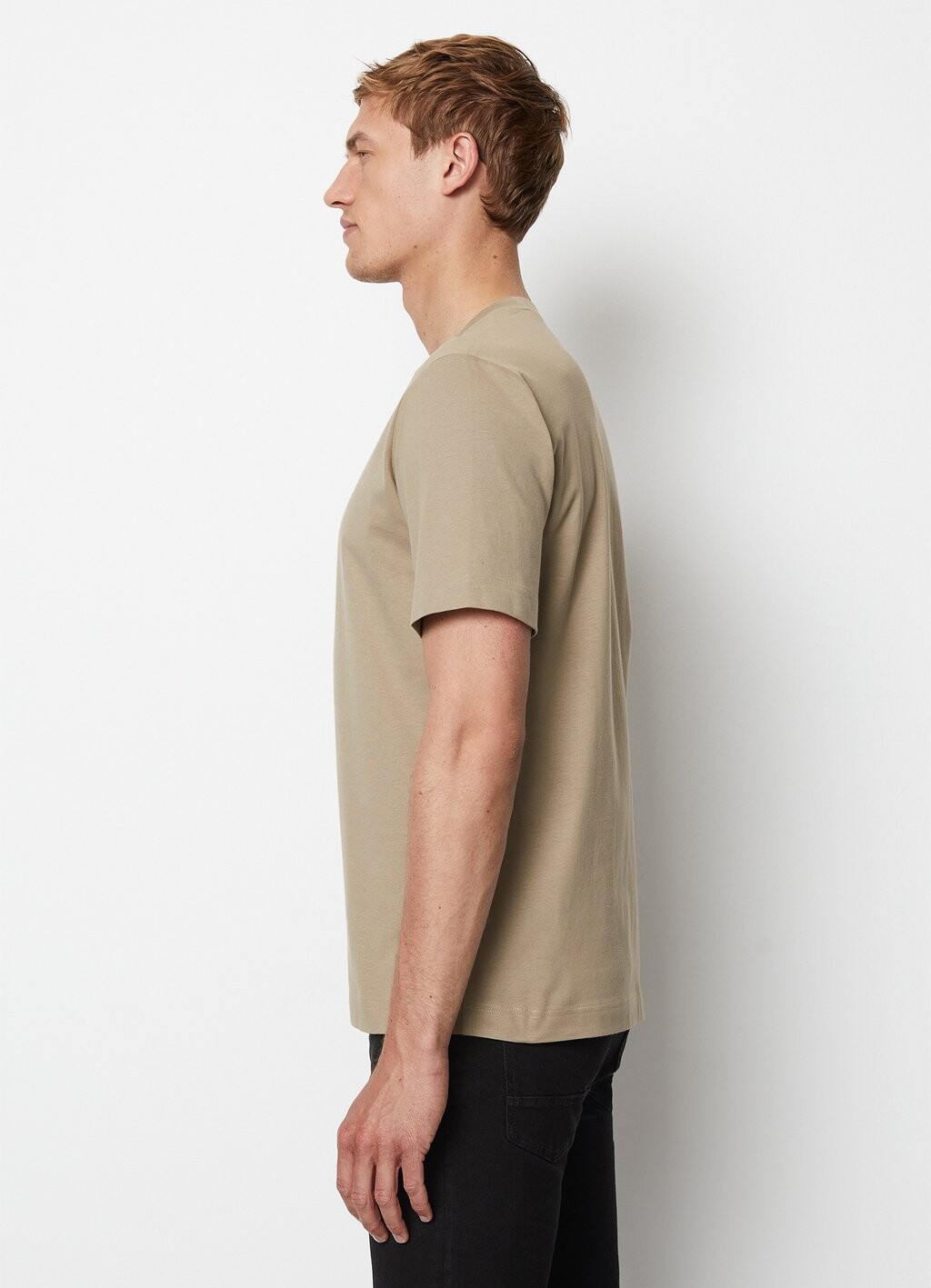 

Базовая футболка SHORT SLEEVE LOGO Marc O'Polo, светло-коричневый