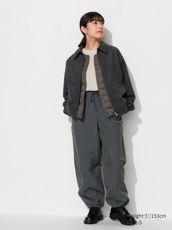 

Брюки-Парашют короткие Uniqlo, зеленый