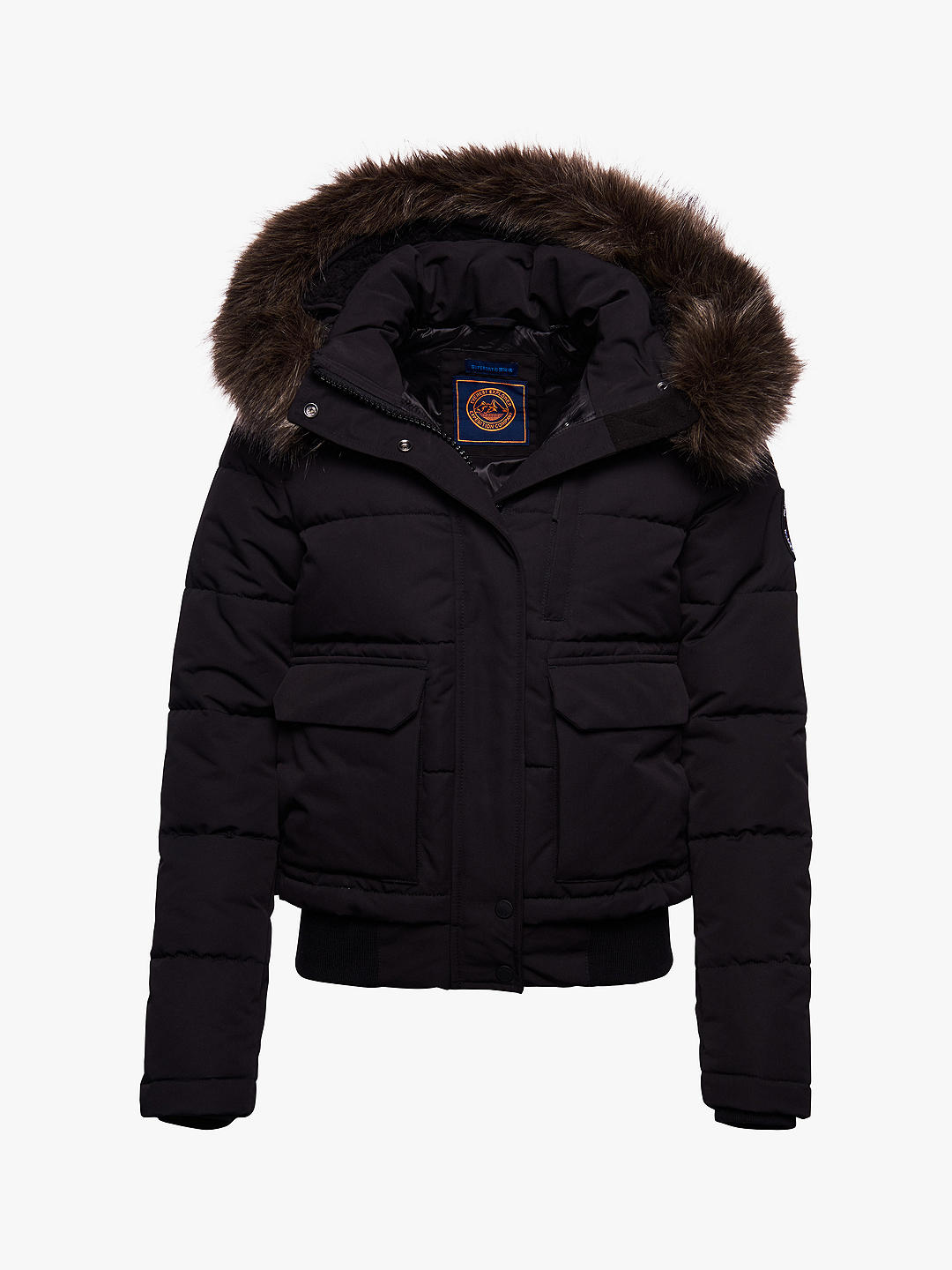 Куртка-бомбер Superdry Everest, черный/коричневый