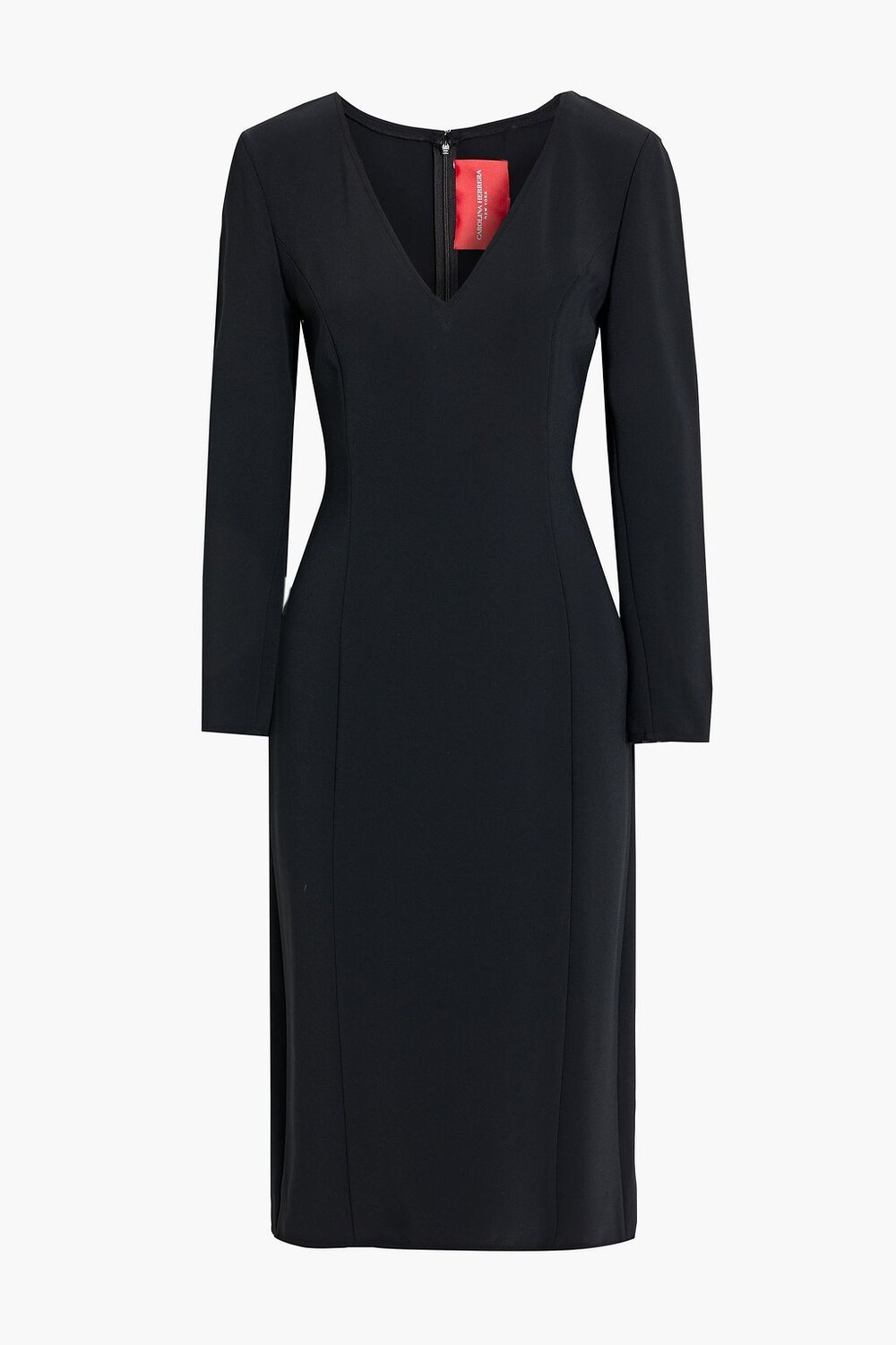 

Платье миди из крепа CAROLINA HERRERA, черный