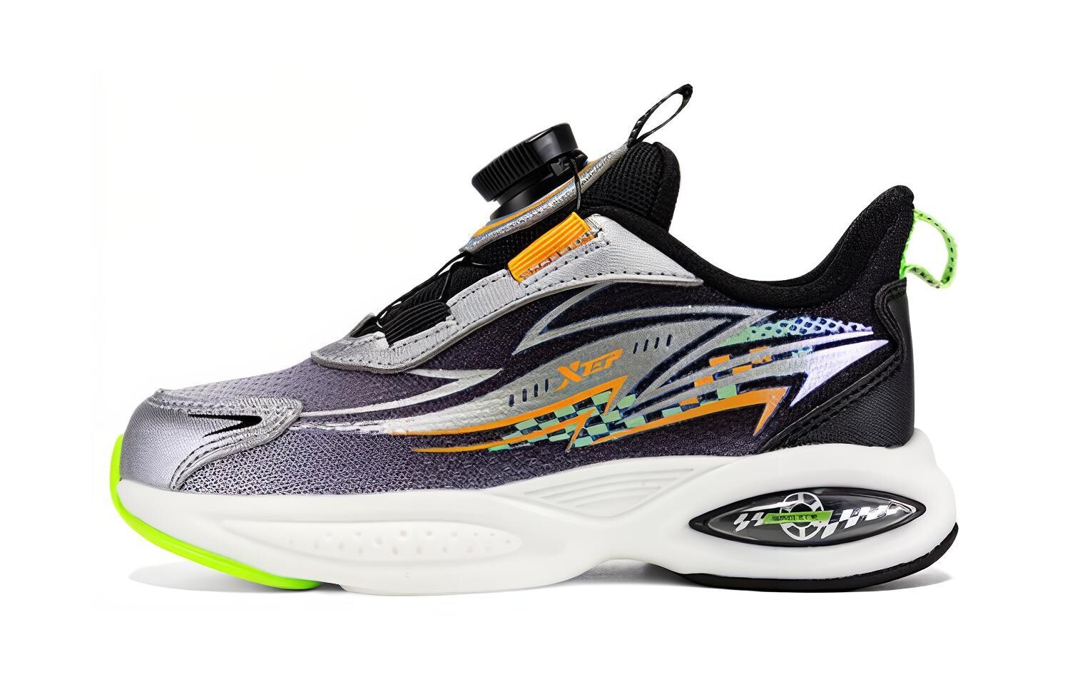 

Детские кроссовки PS Low-top черные/серебристые Xtep, черный/серебряный