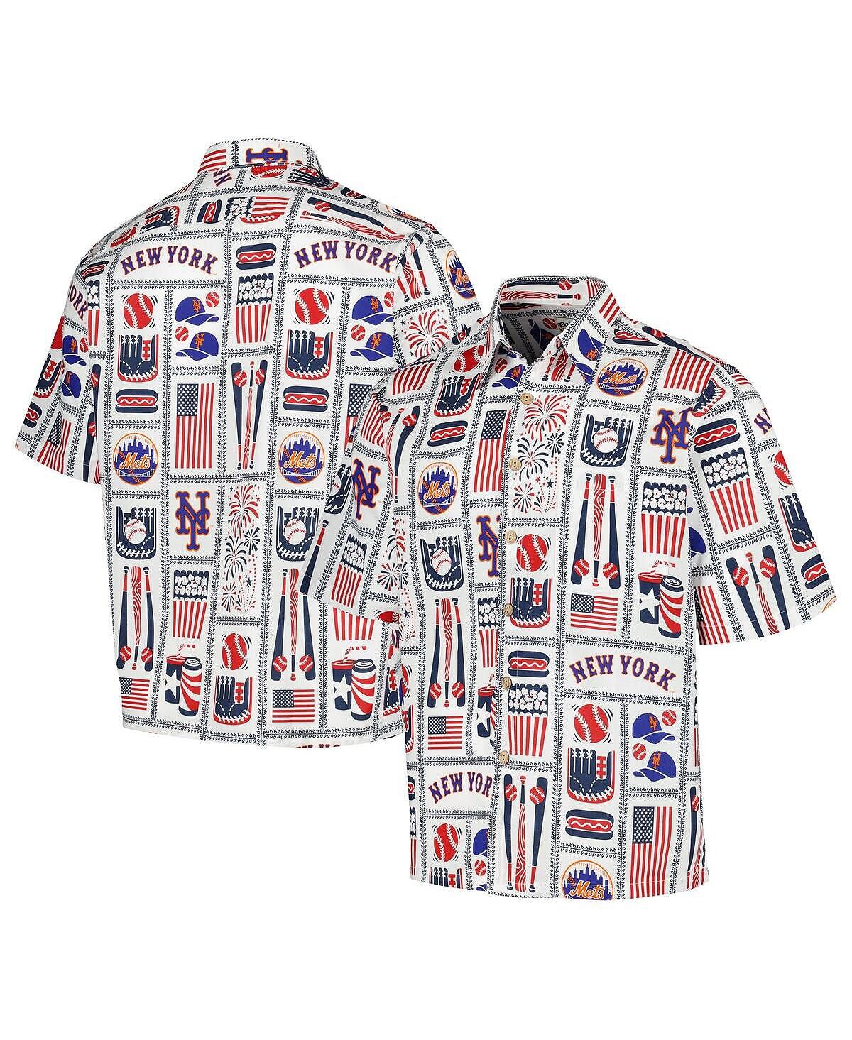 

Мужская белая рубашка на пуговицах New York Mets Americana Reyn Spooner