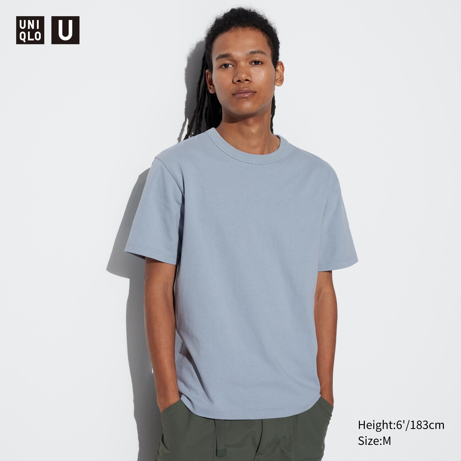 

Футболка мужская Uniqlo с круглым вырезом, синий