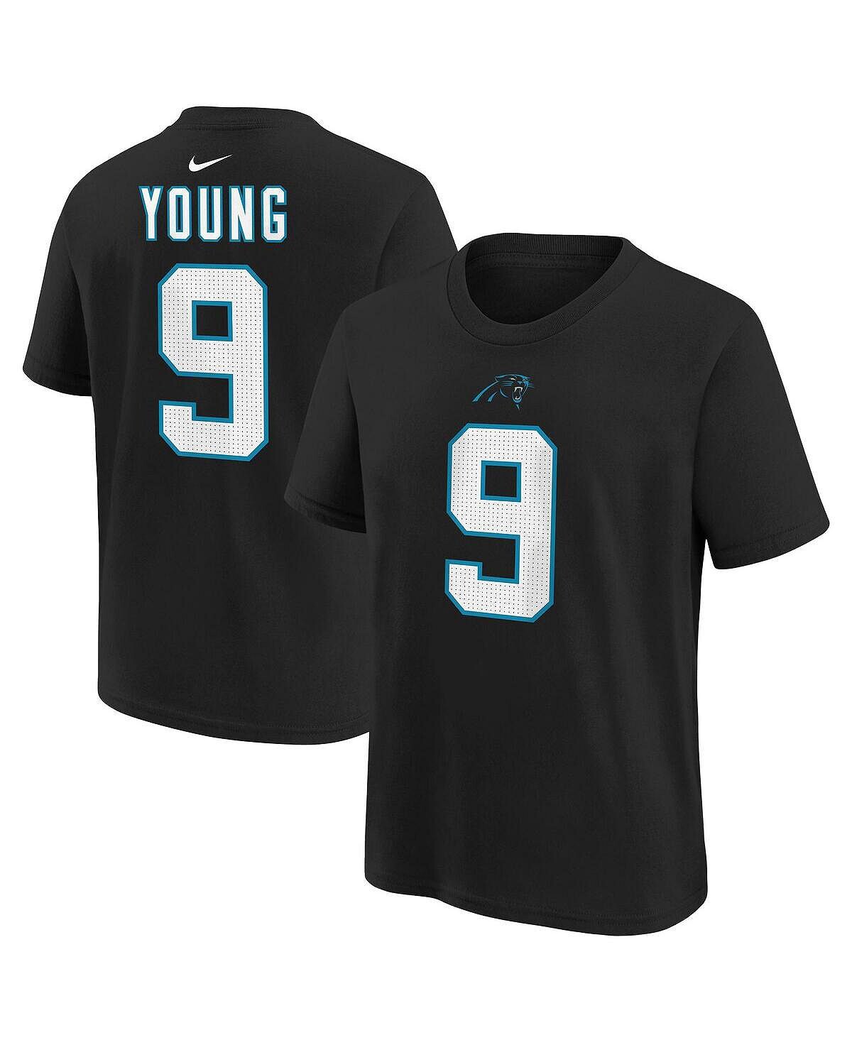 

Футболка Big Boys Bryce Young Black Carolina Panthers драфта НФЛ 2023 года в первом раунде с именем и номером игрока Nike
