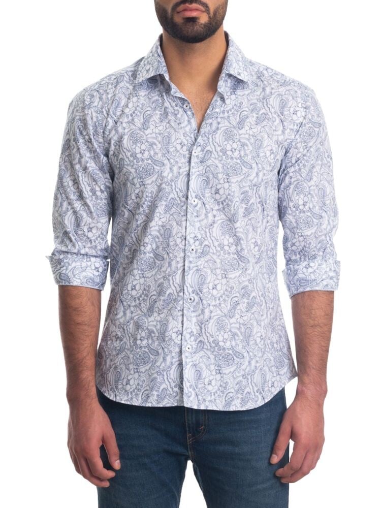 

Рубашка с принтом пейсли Jared Lang, цвет White Paisley