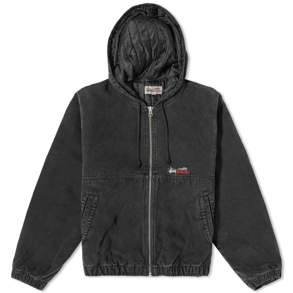

Утепленная рабочая куртка Stussy из парусины, черный