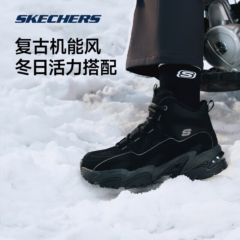 

Кроссовки спортивные женские Skechers Mecha теплые, черный