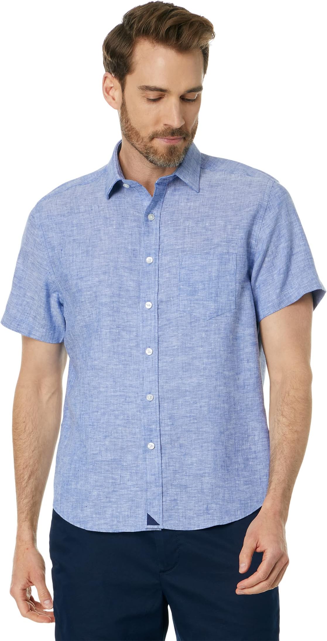 Рубашка Cameron Wrinkle-Resistant UNTUCKit, синий цена и фото