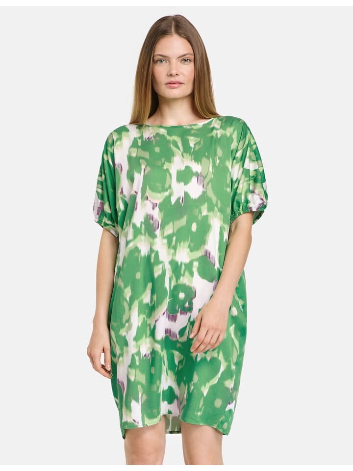 

Короткое платье TAIFUN Langarm kurz, цвет garden green gemustert