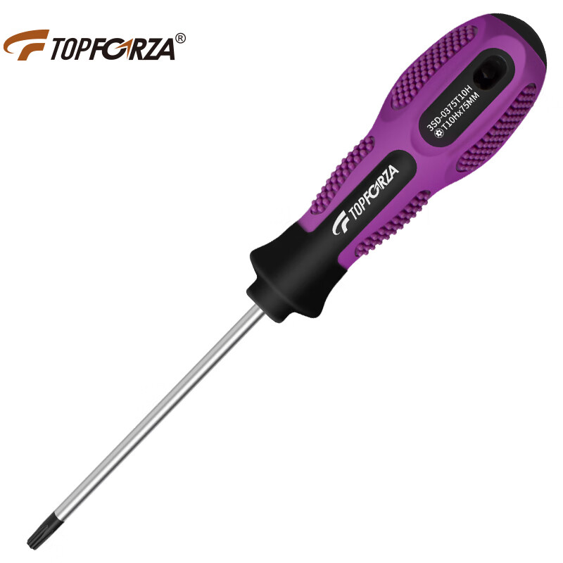 TOFORZA 3SD-0375T10H отвертка с центральным отверстием, звездообразная отвертка torx с сильной магнитной хромованадиевой сталью T10Hx3,0x75 мм TopForza