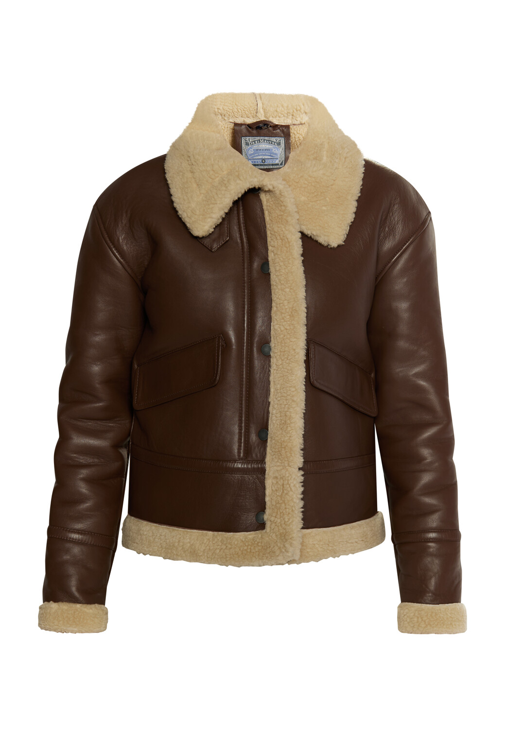 

Кожаная куртка DreiMaster Aus Shearling, коричневый