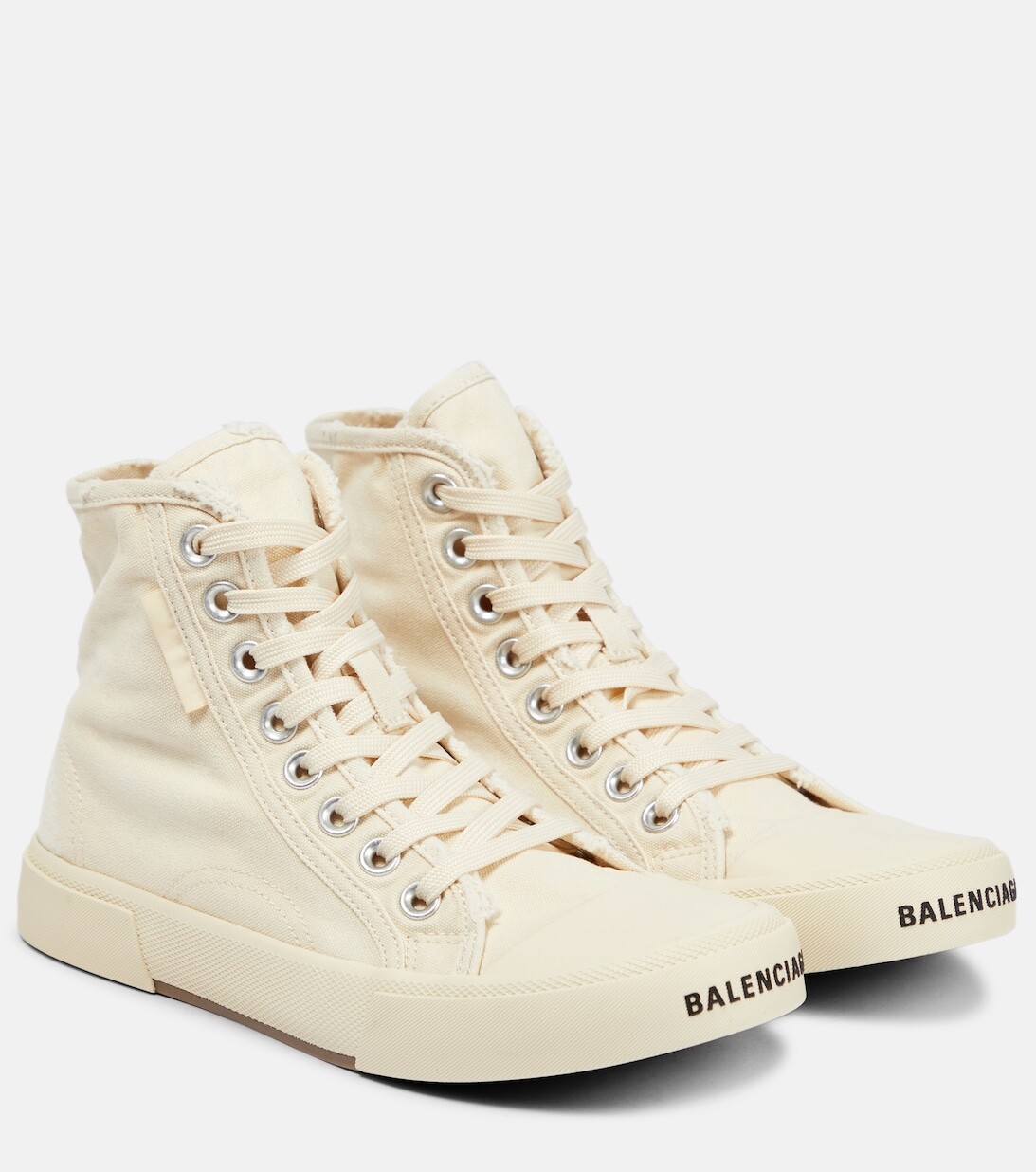 

Высокие кеды Paris с эффектом потертости Balenciaga, белый