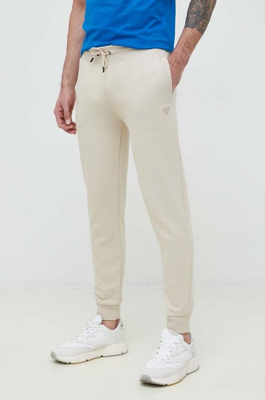 Джоггеры Guess, бежевый спортивные брюки из хлопка guess белый