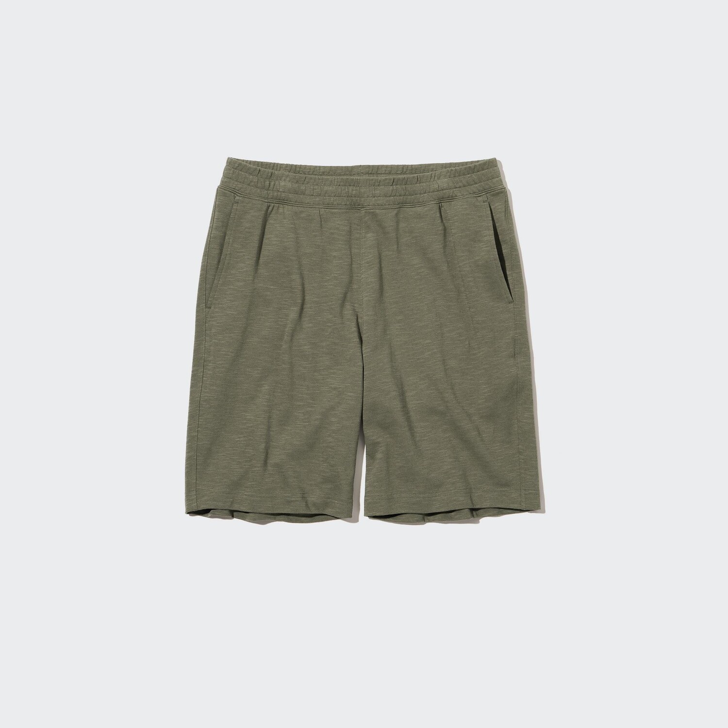 

Шорты-бермуды Uniqlo AIRism Relax хлопковые, оливковый