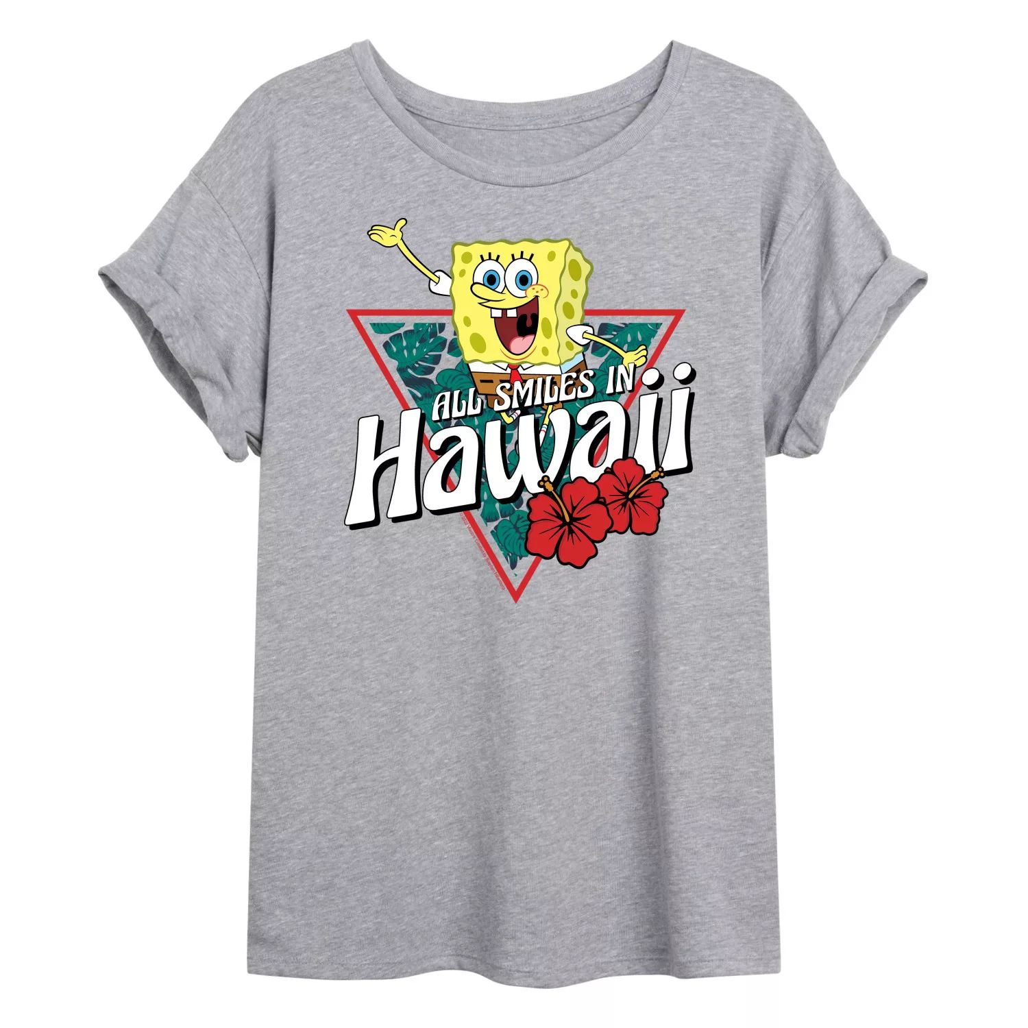 Детская струящаяся футболка «Губка Боб Квадратные Штаны» Гавайи Licensed Character детская футболка гавайи 116 белый