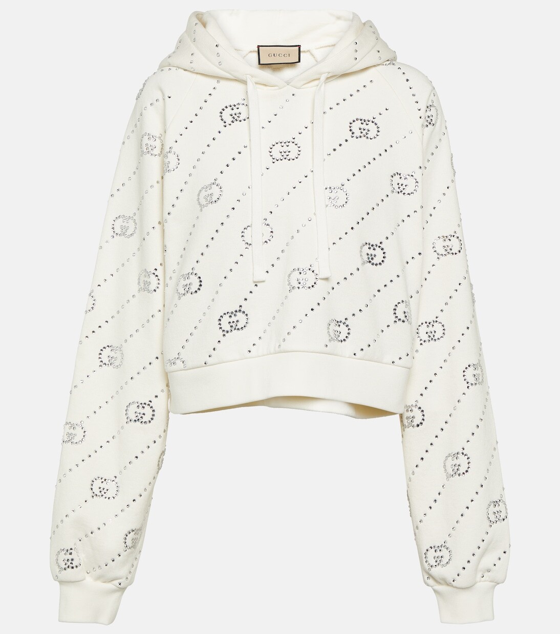 

Толстовка с узором interlocking g из хлопка Gucci, белый