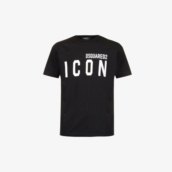 

Футболка Icon из хлопкового джерси с логотипом Dsquared2, черный