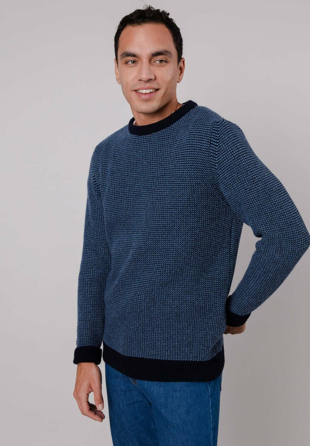 

Вязаный свитер CONTRAST Brava Fabrics, цвет blue