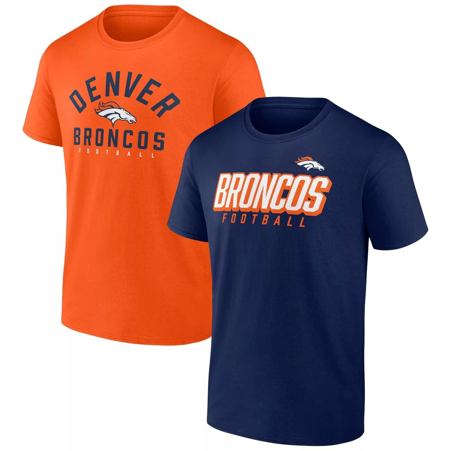 

Мужской комплект футболок с фирменным логотипом Fanatics темно-оранжевого цвета Denver Broncos Player Pack, Оранжевый