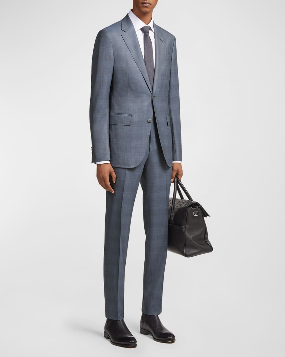 

Мужской шерстяной костюм в клетку Cadet ZEGNA