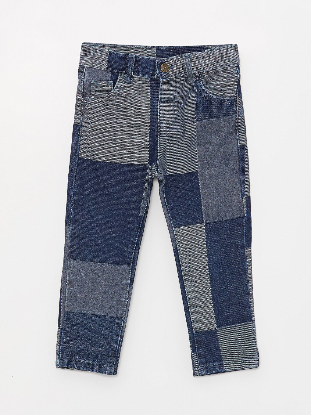 Базовые джинсовые брюки для маленьких мальчиков с эластичной резинкой на талии LCW ECO, светло-голубое родео