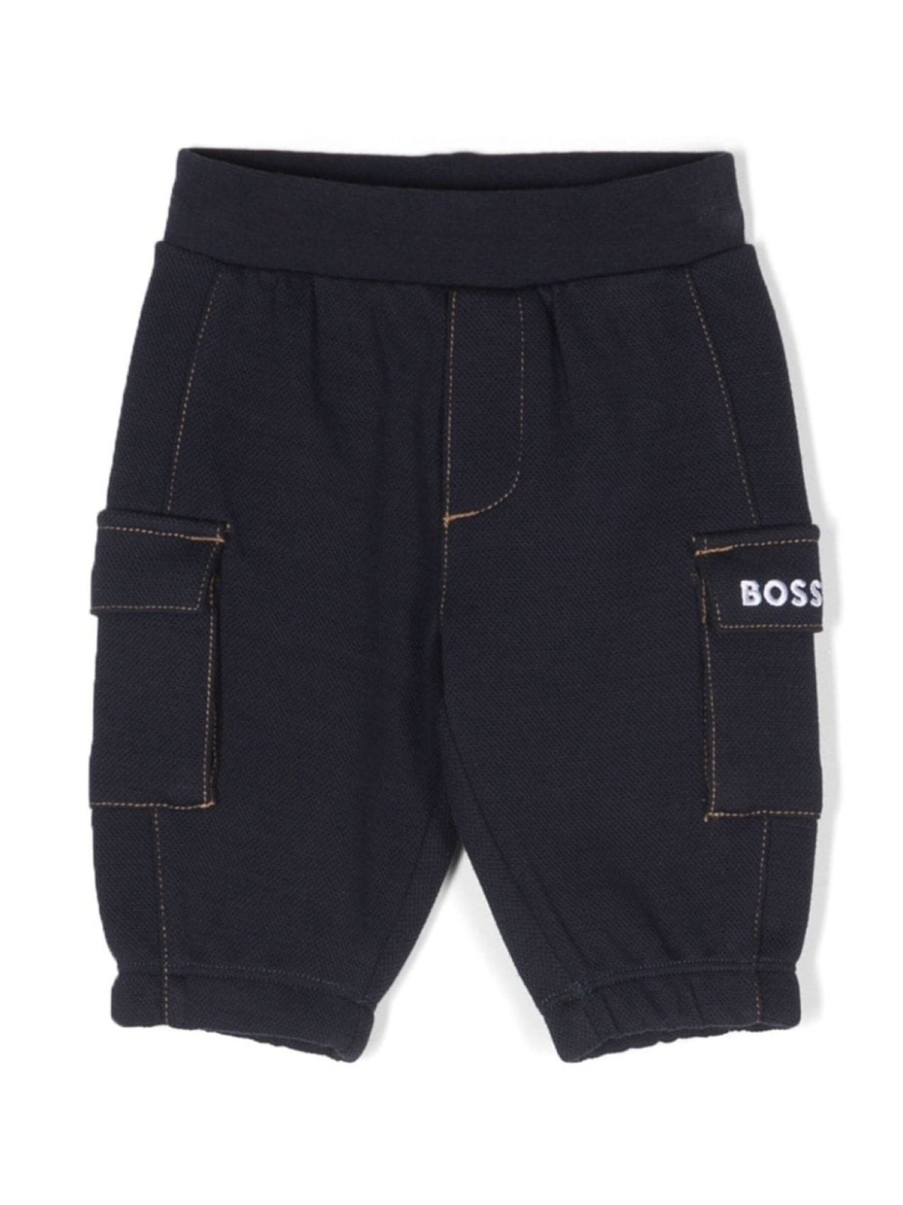 

BOSS Kidswear спортивные брюки с вышитым логотипом, синий