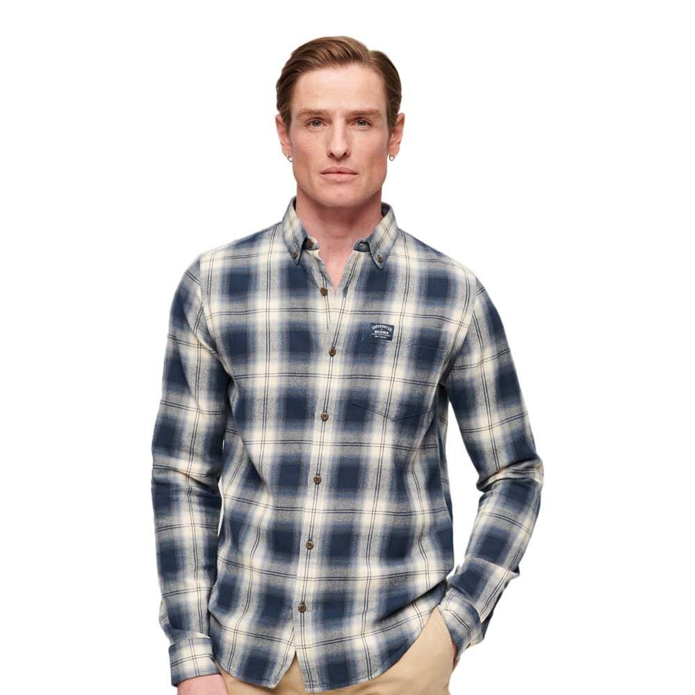 

Рубашка с длинным рукавом Superdry Cotton Lumberjack, синий